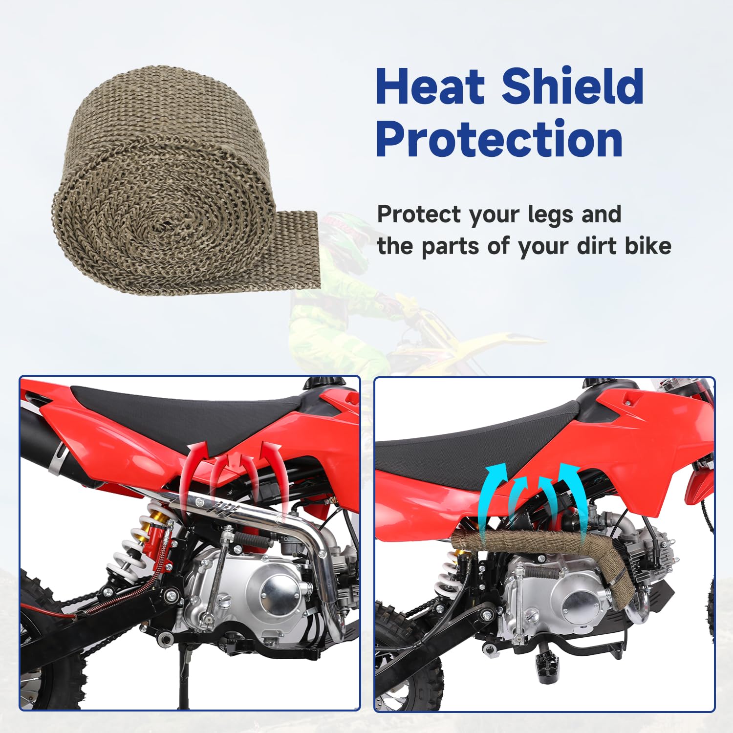 SHIQINHA reduced-noise exhaust showing a balanced, quieter ride experience.
