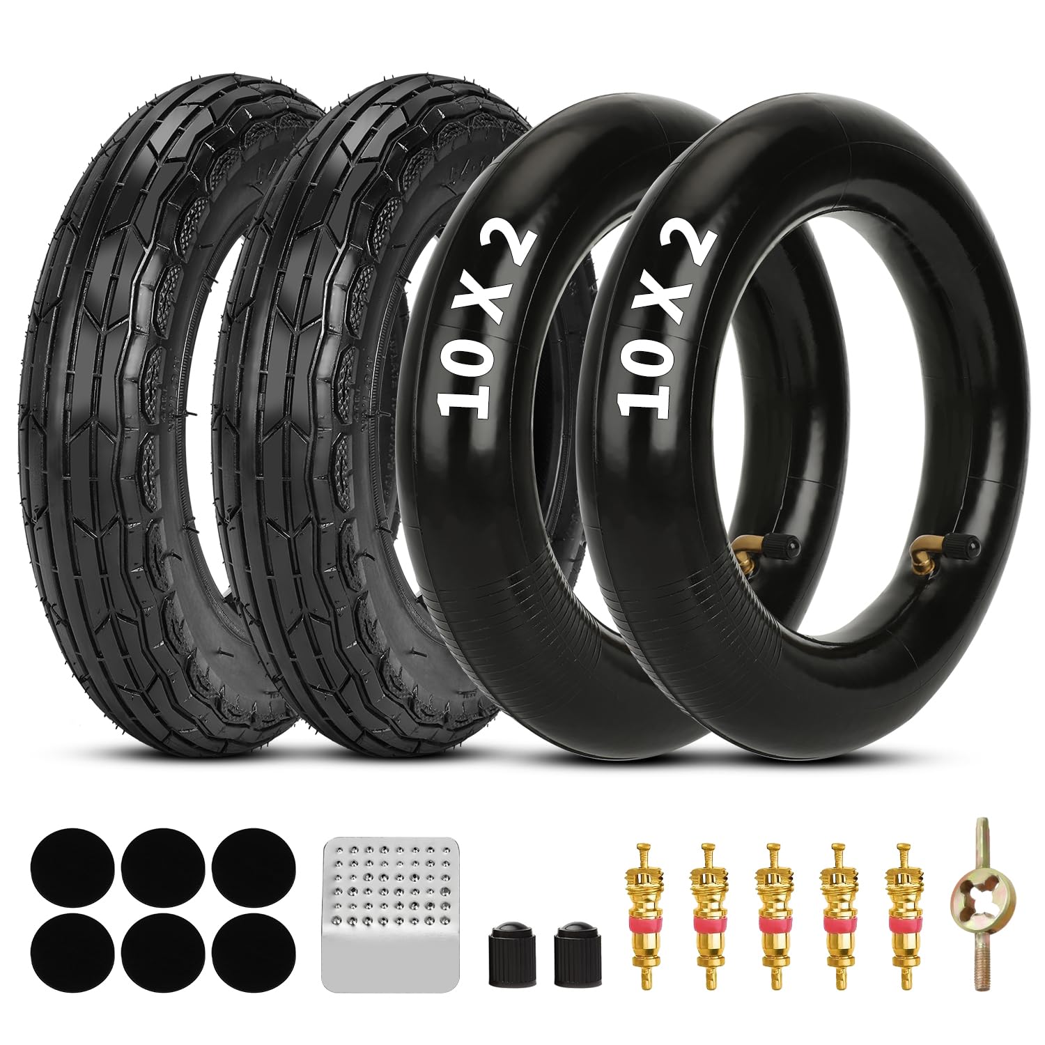 SHIQINHA 10x2-54-152 tire for GOTRAX G4 enhances stability on varied surfaces.