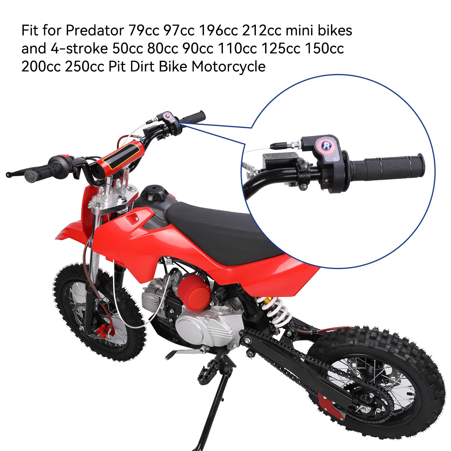 Shiqinha twist throttle 7/8-inch upgrade for crisp response and easy operation.