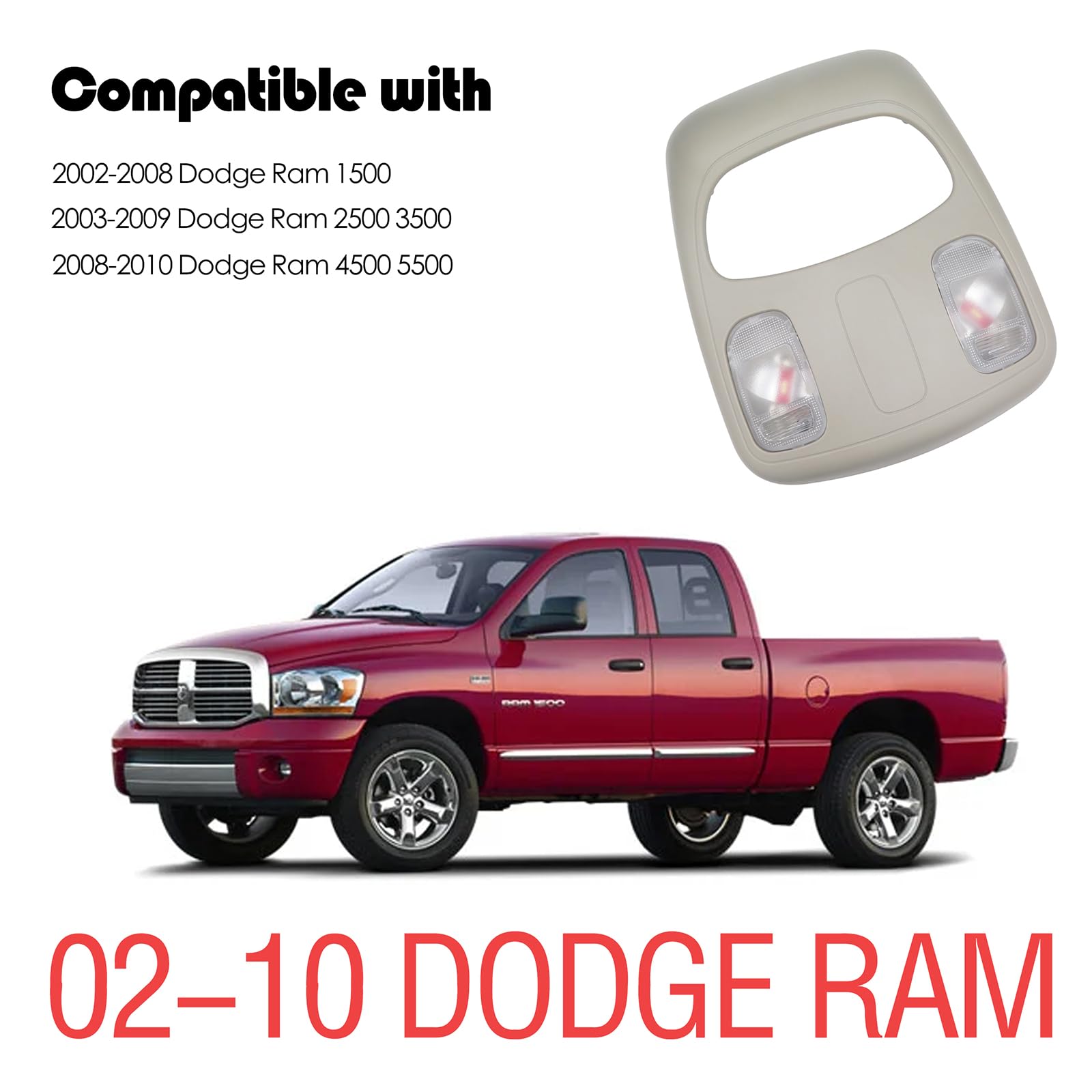 SHISHISHUN LED dome light illuminated for Dodge Ram interior use