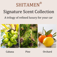 SHITAMEN Cabana scent refill delivers tropical notes for cabin freshness.