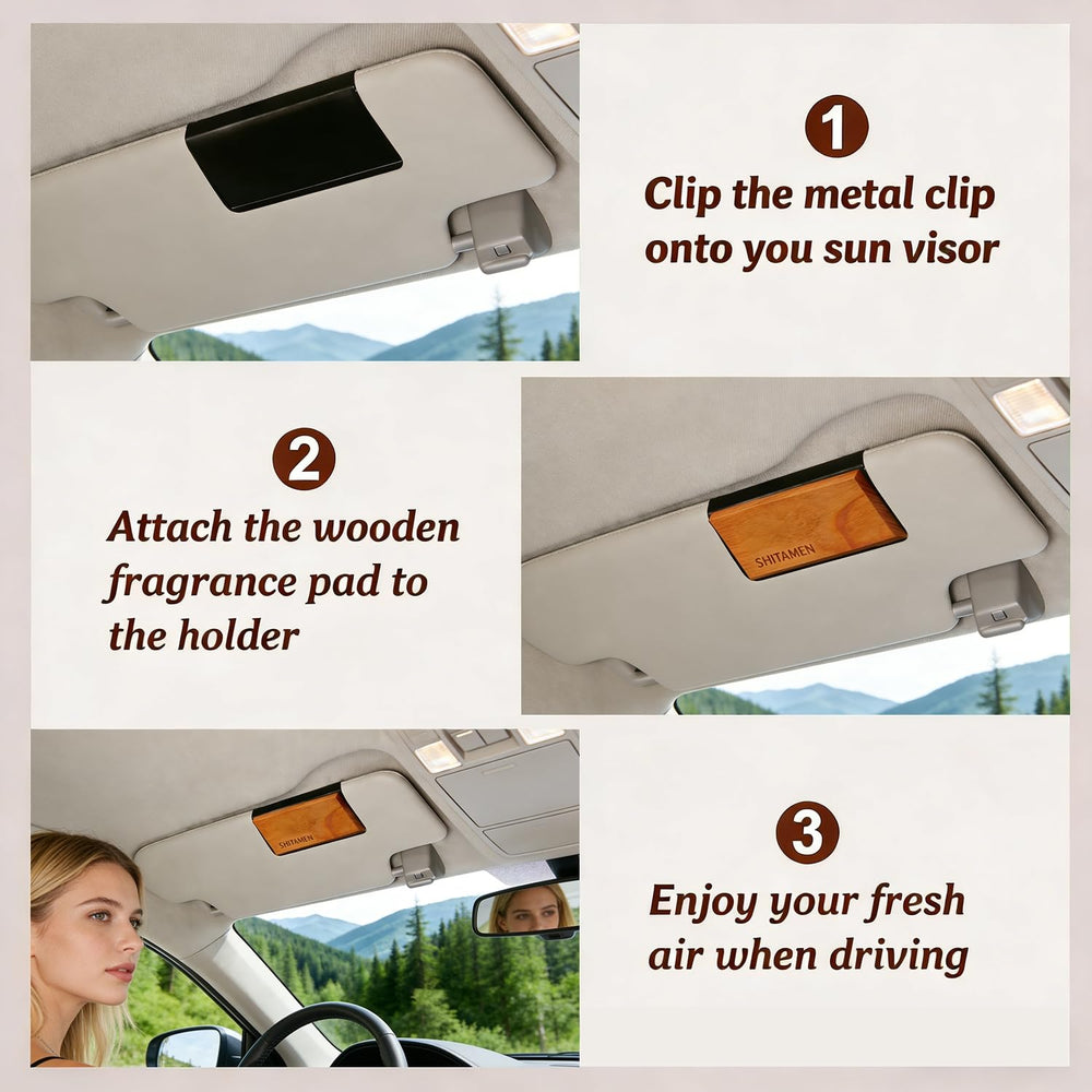 SHITAMEN teak scent-block refill enables easy top-up between uses.