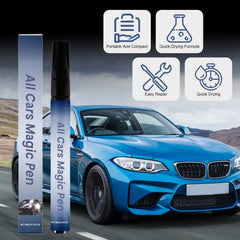 SHIUMORE Magic Car Scratch Remover Pen in action applying the tip for seamless blending