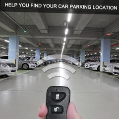 Shkalacar keyless-entry closeup emphasizes compact fob for easy access.