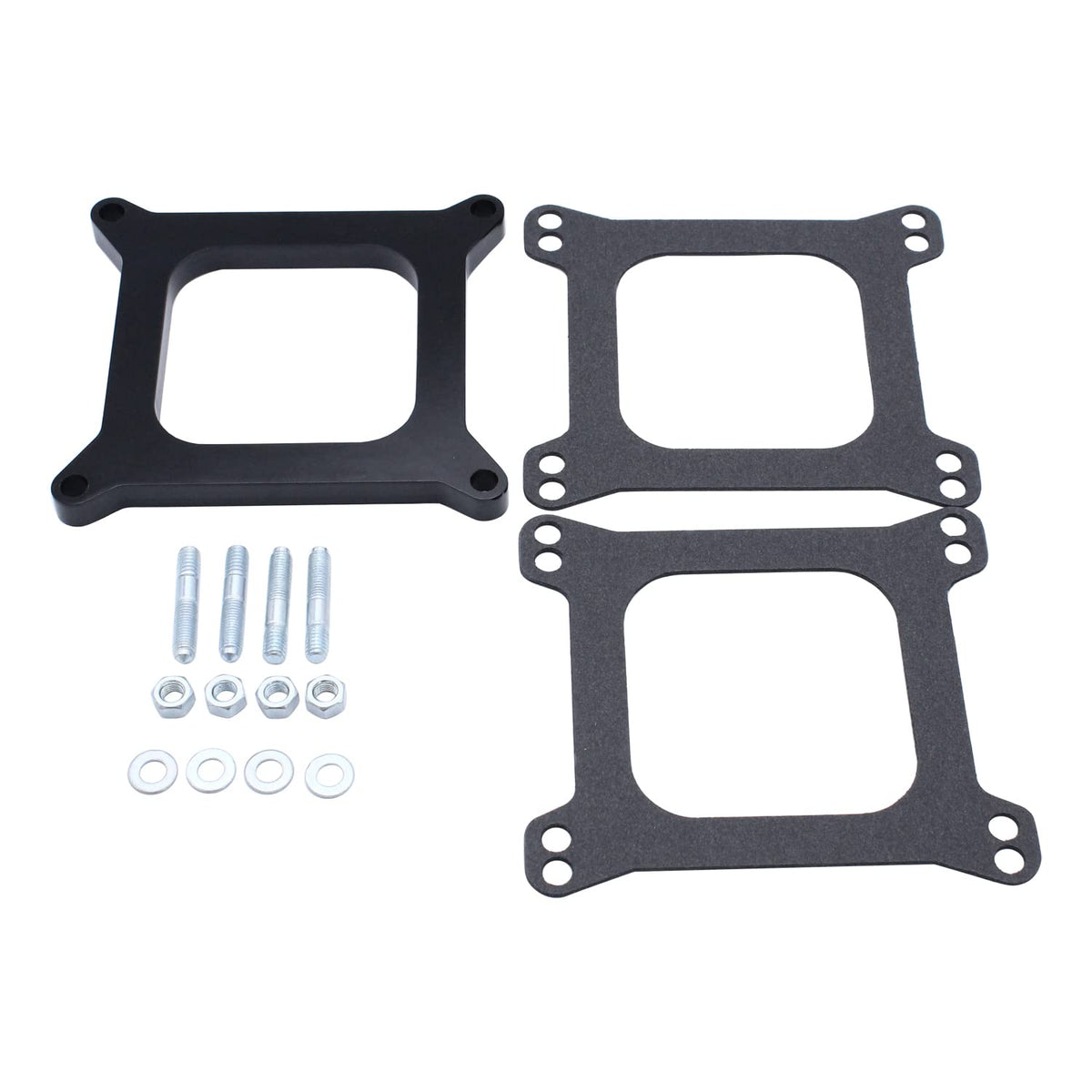SHLPDFM black carb spacer, 1-set, enhances heat isolation and intake efficiency.