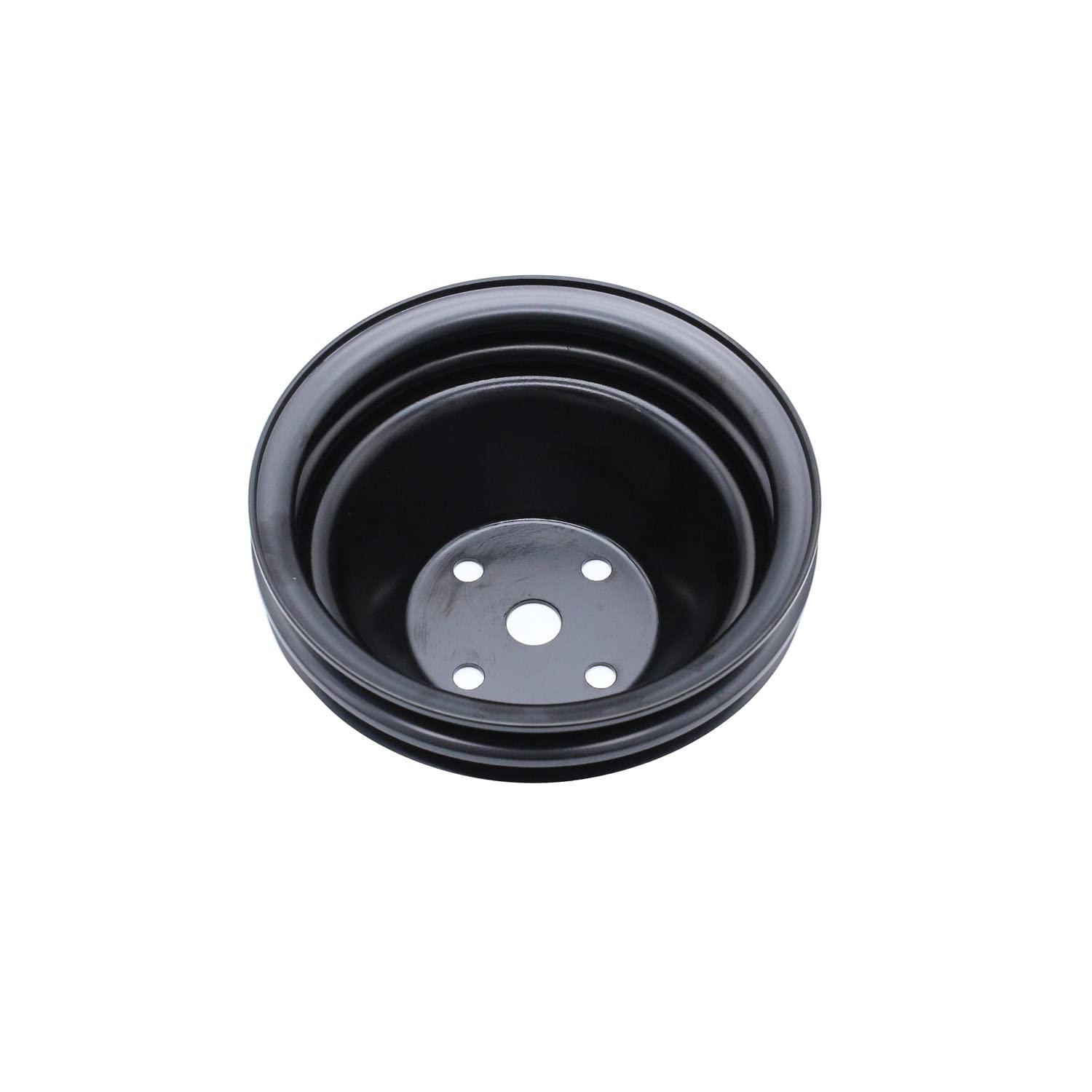 SHLPDFM black steel pulley for Chevrolet small block V8, dependable long-life component
