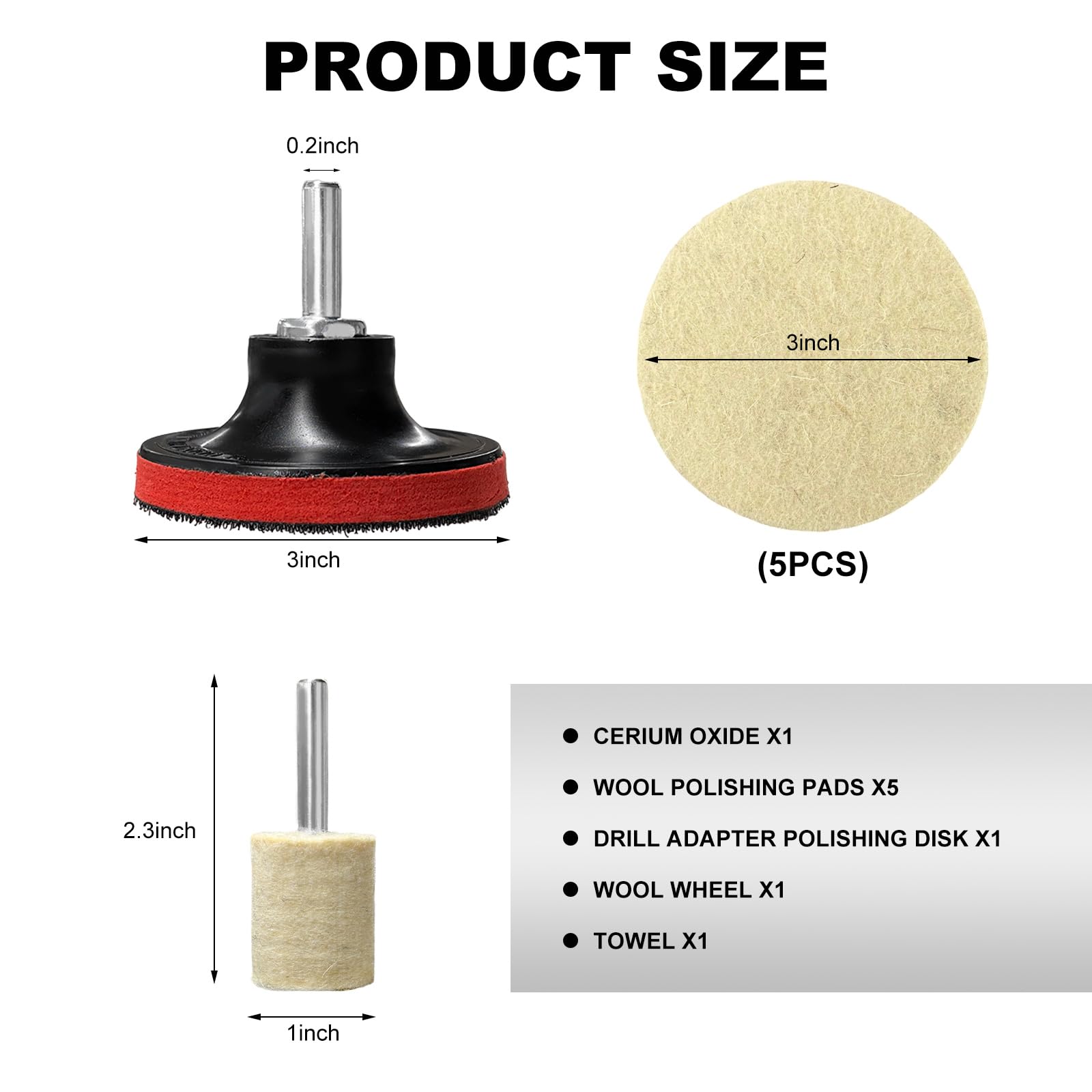 SHMZK wool polishing pad close-up showing soft yet effective buffing