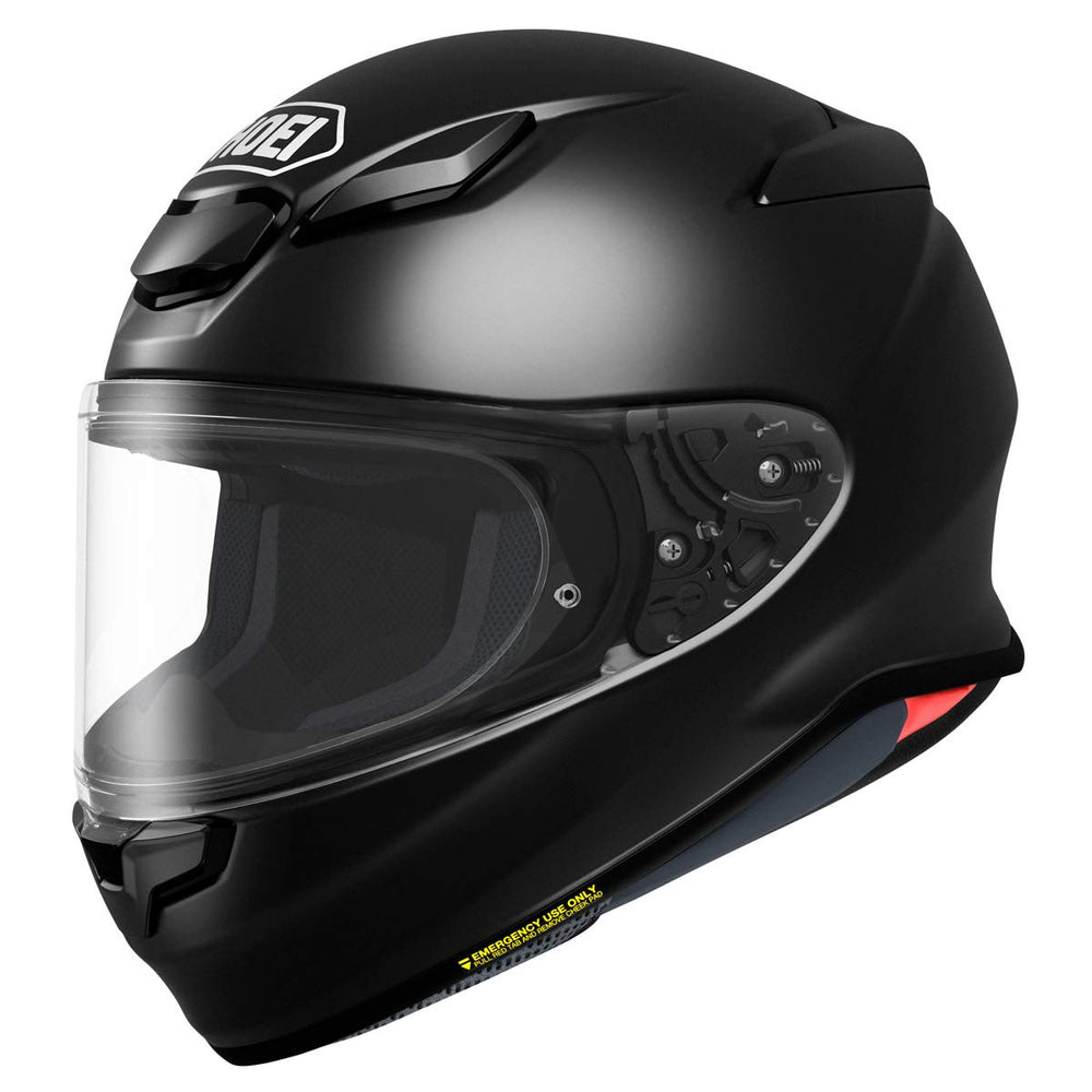 Shoei RF-1400 front view highlights the sleek shell and ventilation.