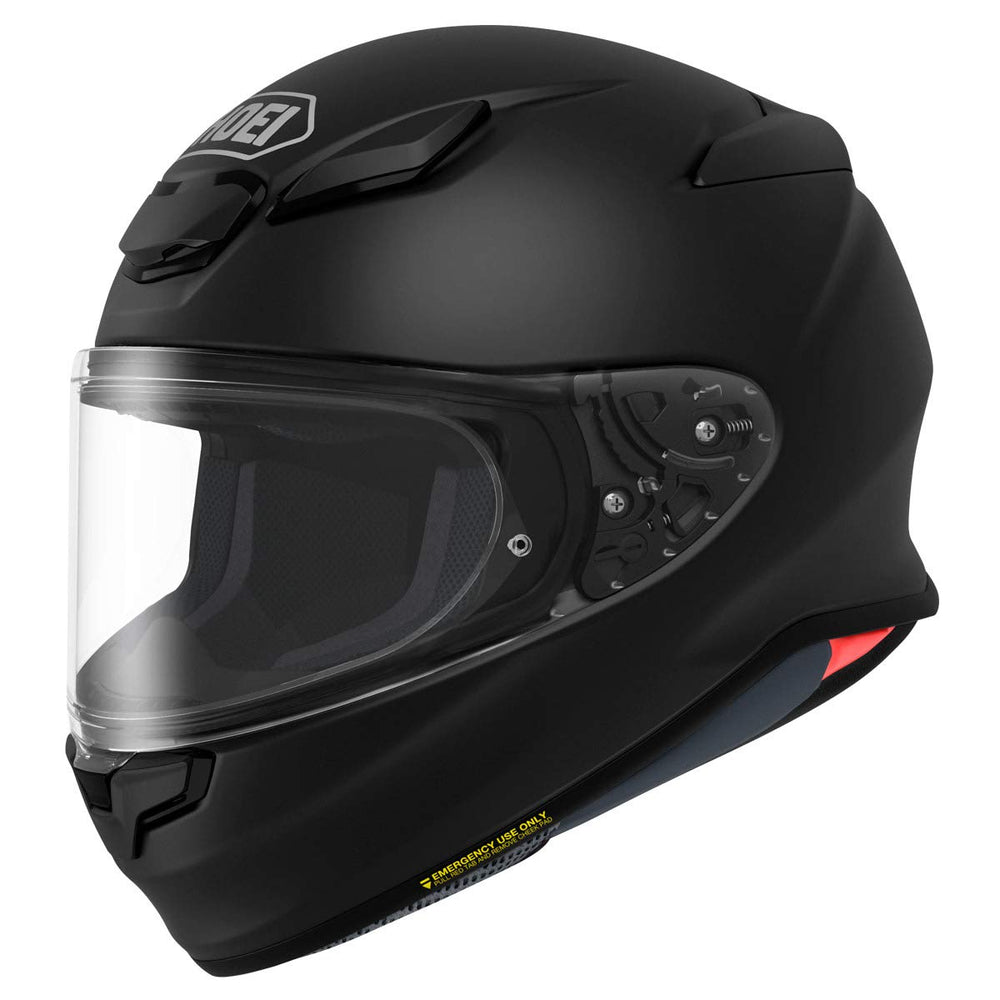 Shoei RF-1400 front view showing aerodynamic shell for quieter rides