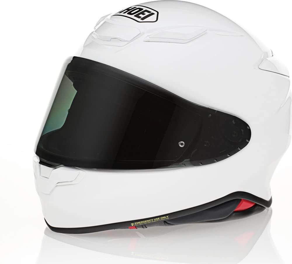 Shoei RF-1400 helmet shell with aerodynamic design for stable-speed riding.
