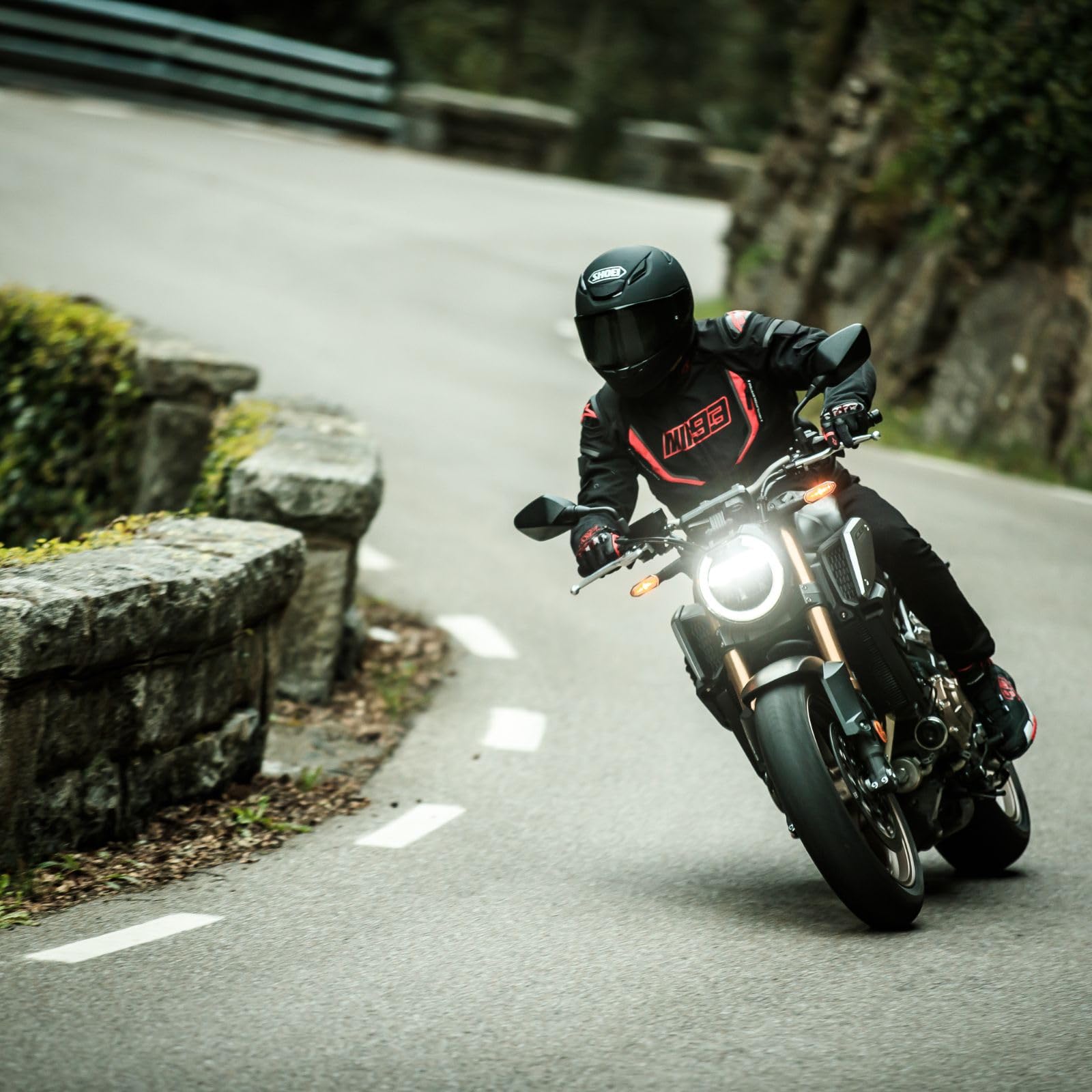 Shoei RF-1400 window beading closes the wind and water seal.