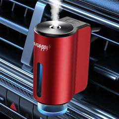 Shonoppy aluminum sandblasted diffuser in red adds durable interior style.