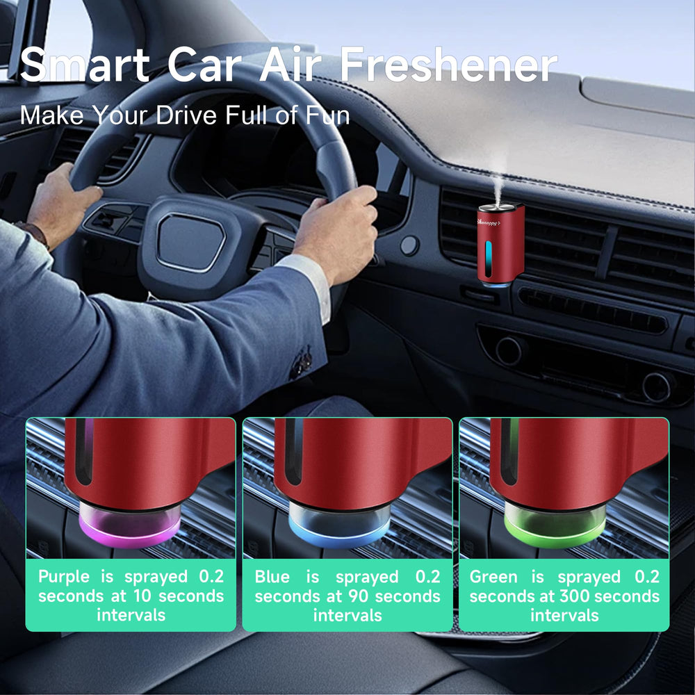 Shonoppy smart diffuser automatically turns on and off in the car.