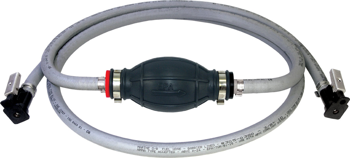 Shoreline Marine Generation III Johnson fuel line with bulb and fittings ensures reliable fuel delivery.