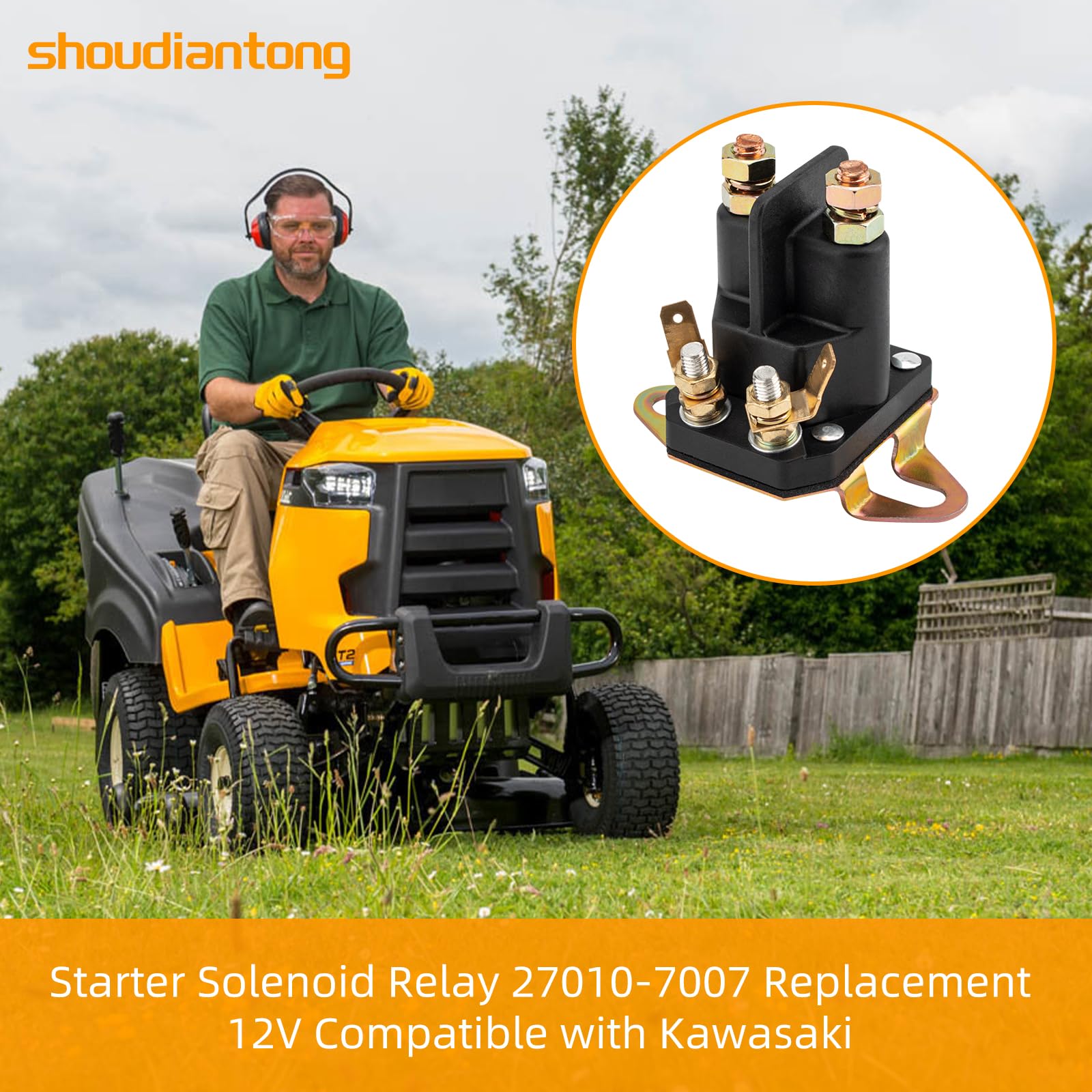 Shoudiantong 27010-7007 starter solenoid for Kawasaki FX730V improves starting reliability.