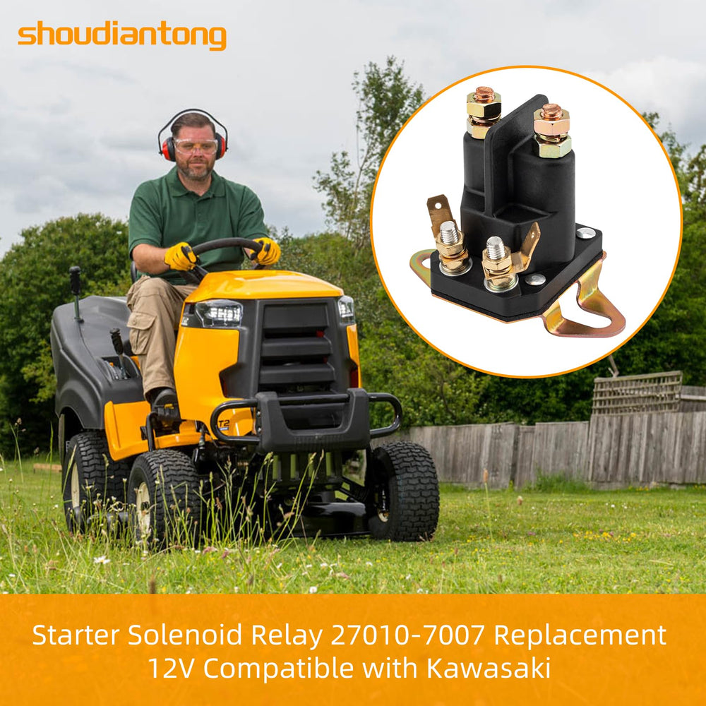 Shoudiantong 27010-7007 starter solenoid for Kawasaki FX730V improves starting reliability.