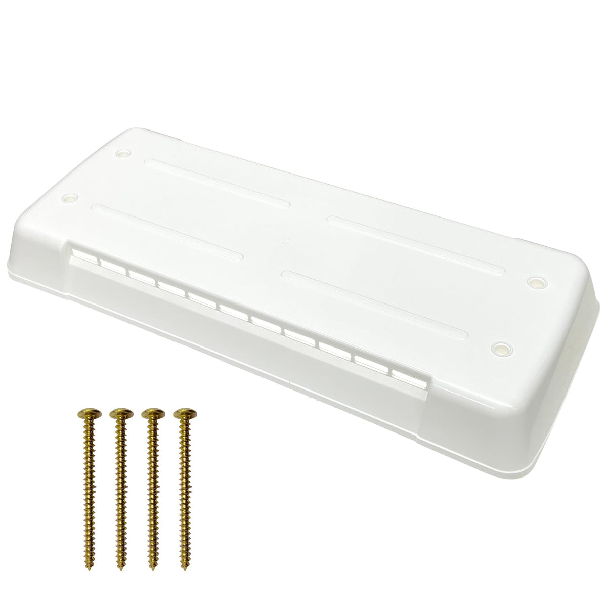 showingo RV roof vent cover 65528 front view improves airflow