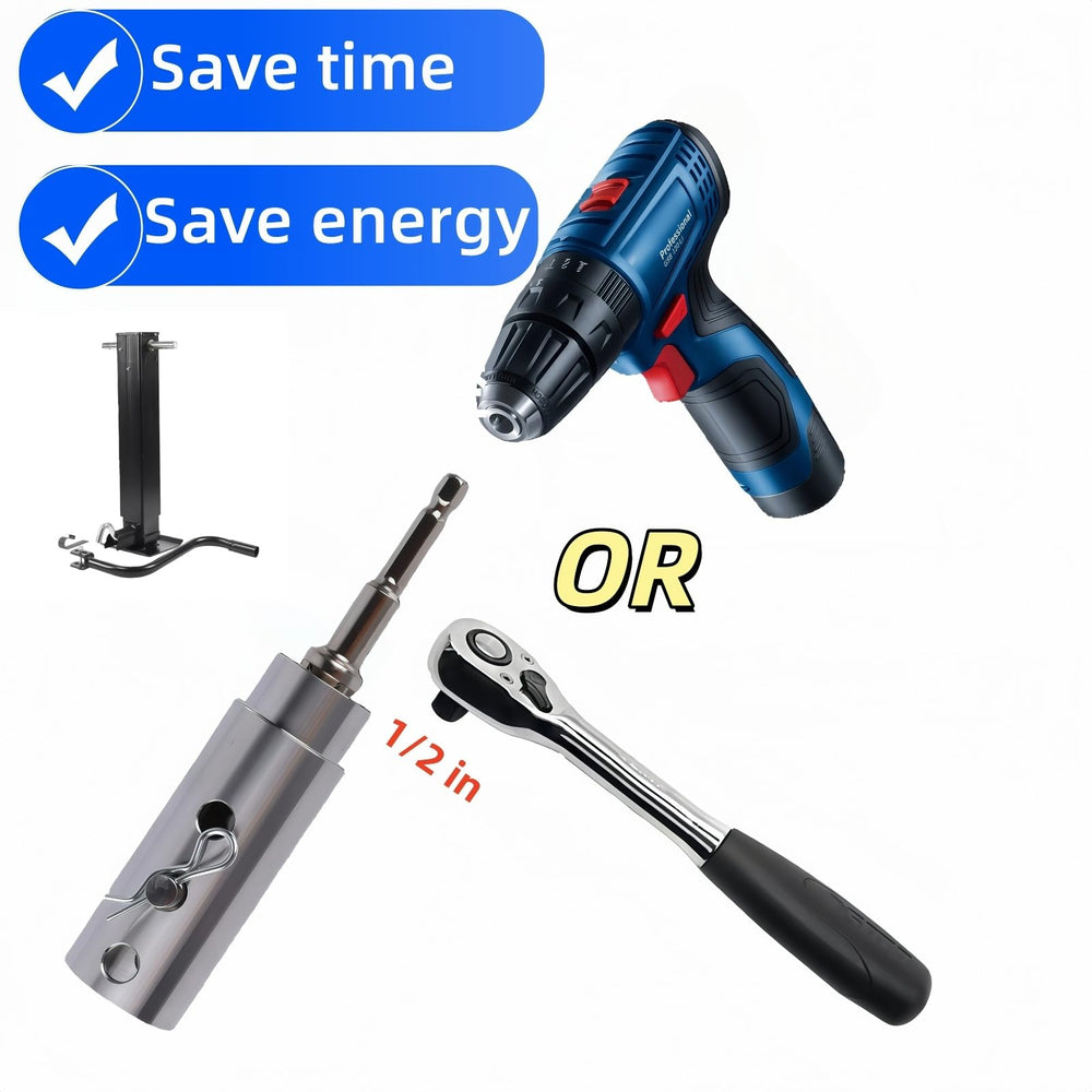 Shrandi ready-to-use kit shows adapter, clevis pin, and cotter pins