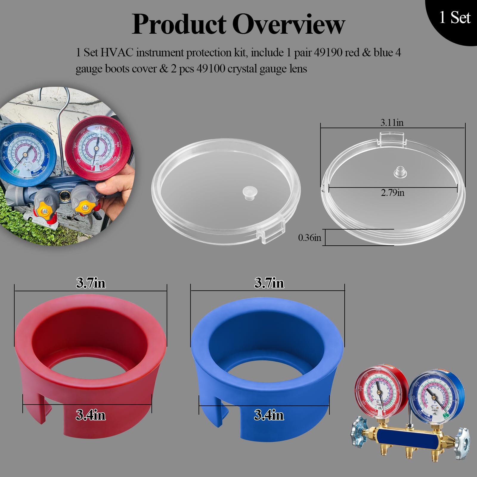 SHUJUKU 49100 crystal gauge lens pair restores a clear, readable display.