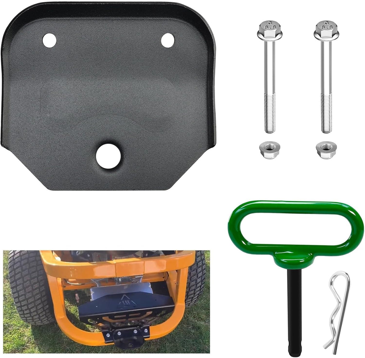 SHUJUKU hitch plate with 1-2 inch pin for Cub Cadet compatibility and easy towing
