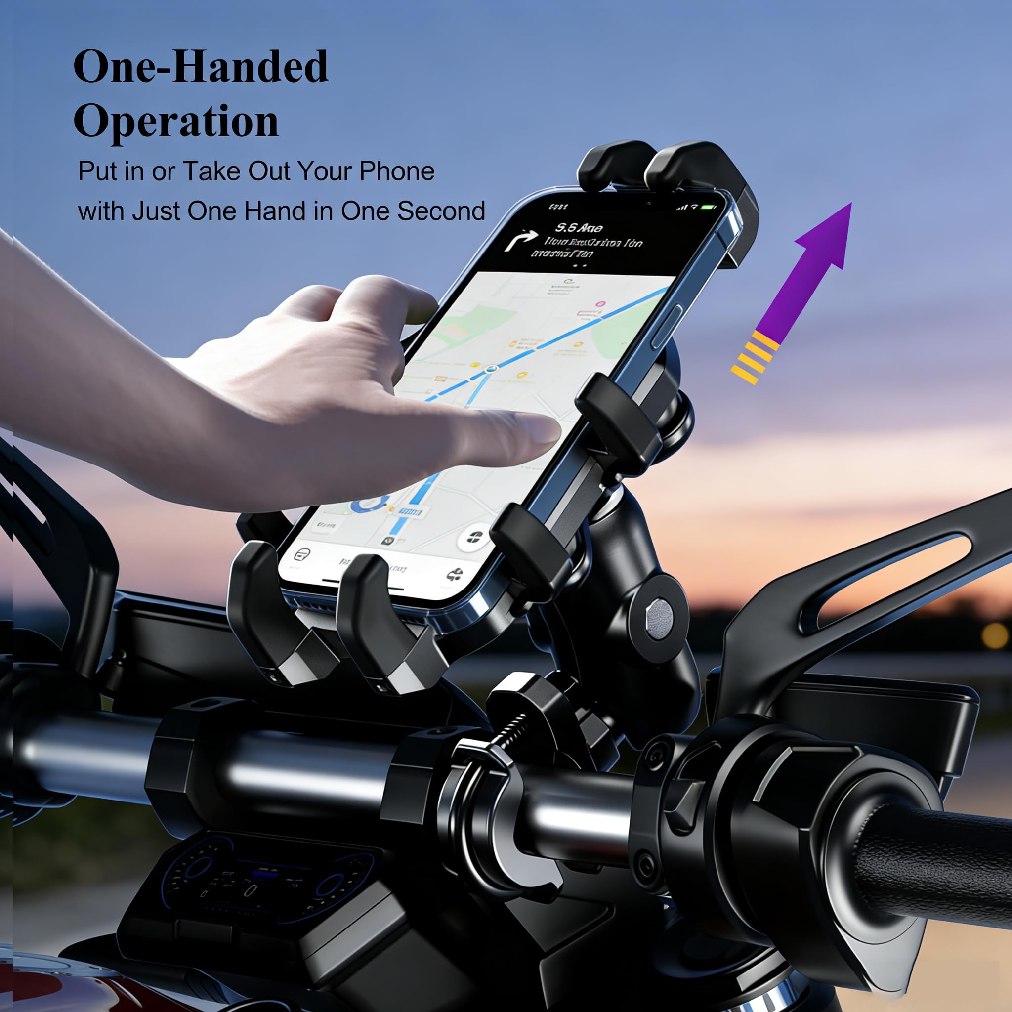 ShuoTurbo aluminum fork-stem base enables quick, sturdy installation.