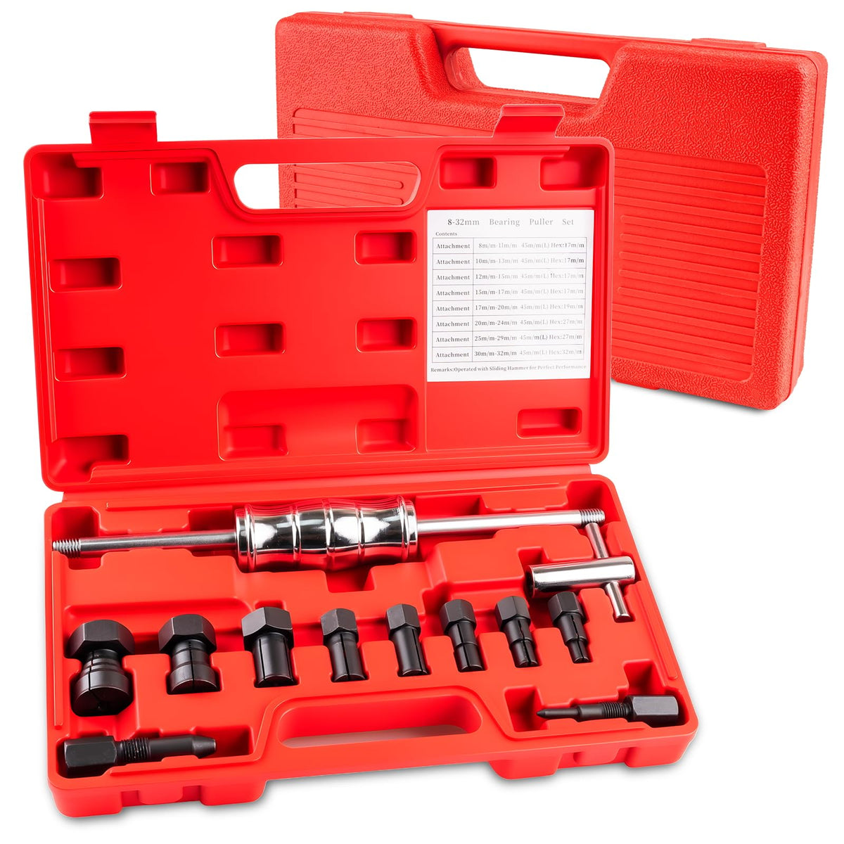 Siapupy 12-piece blind-hole puller kit for reliable bearing removal.