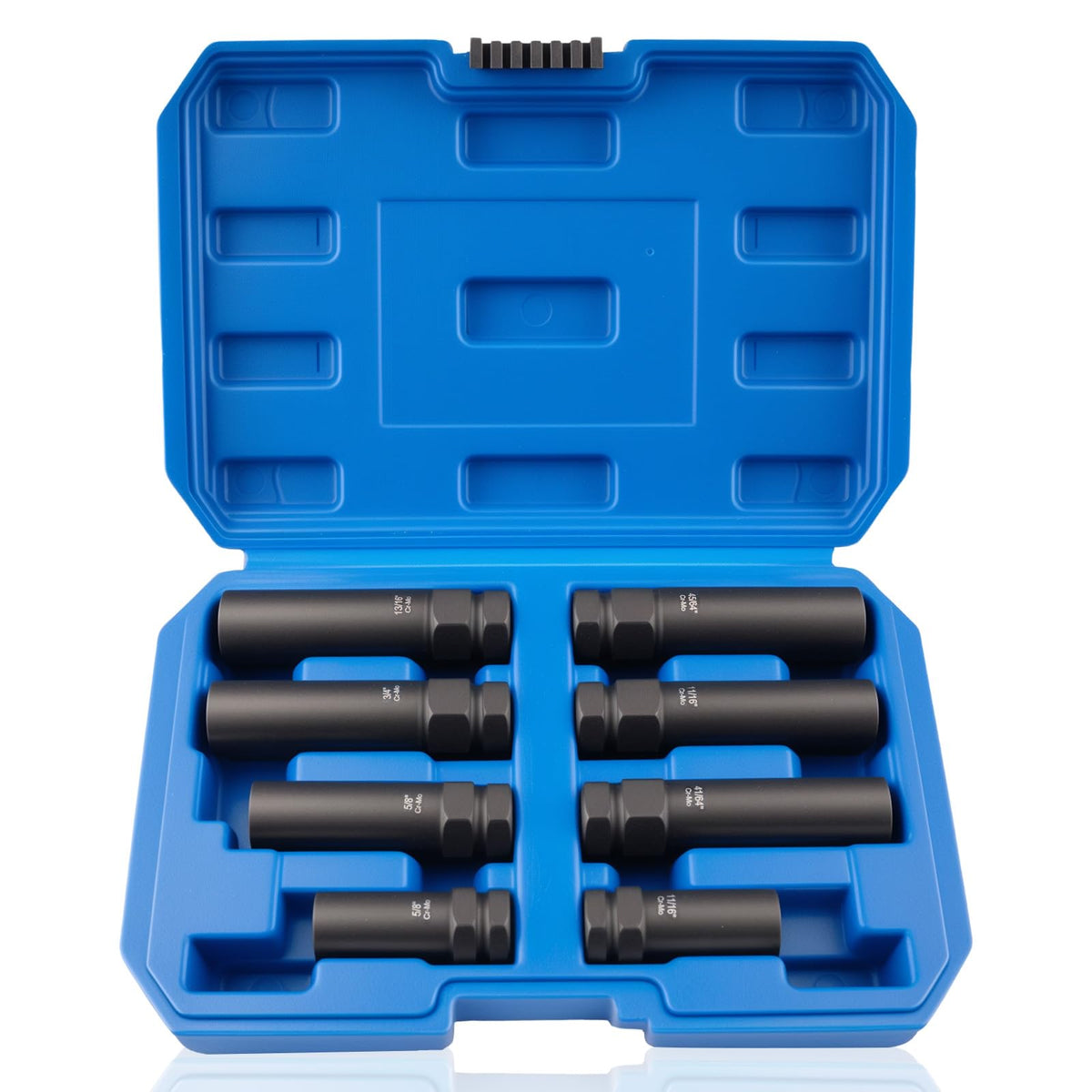 Siapupy 8-piece lug nut socket set in organized case for quick, clean wheel lock removal