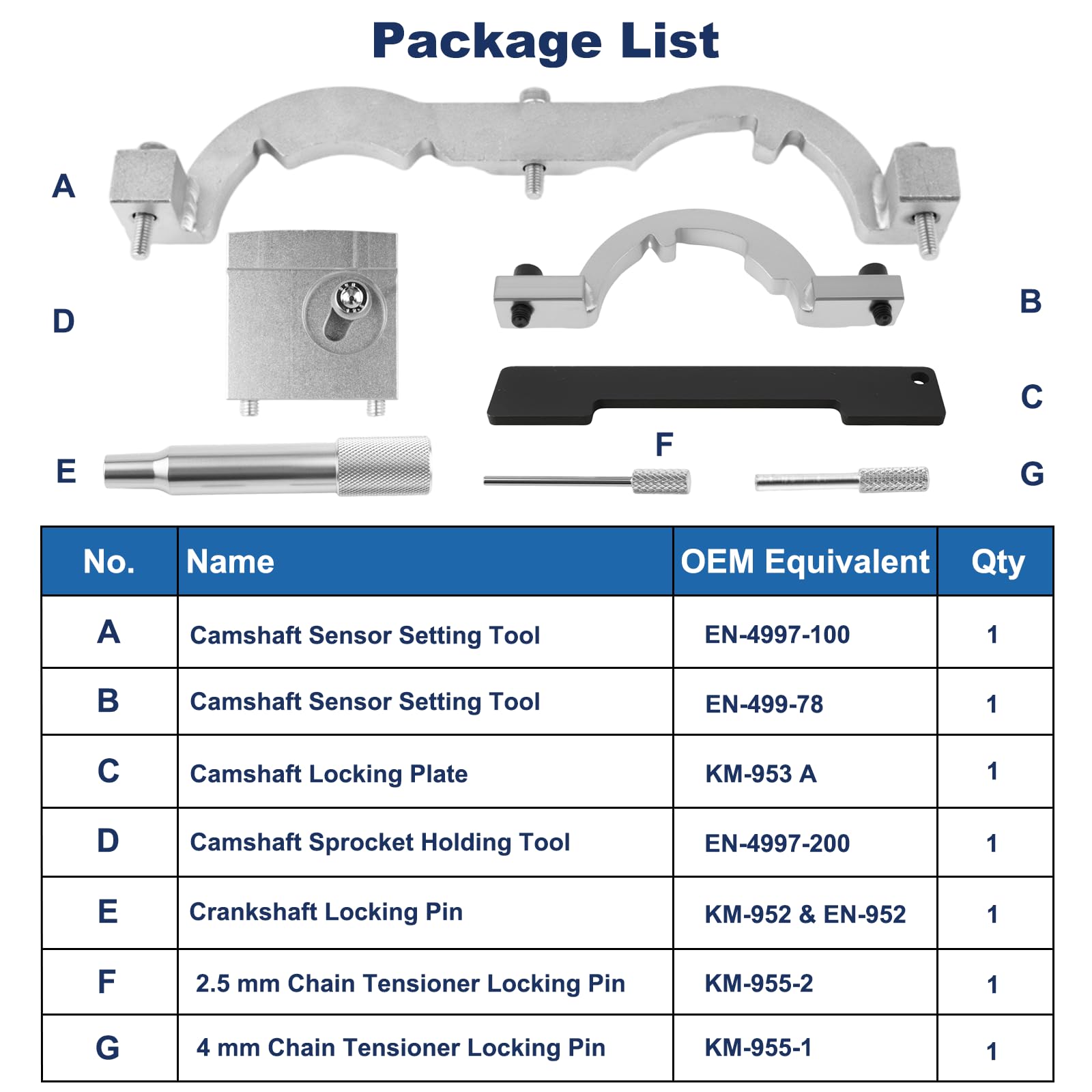 Siapupy timing tool kit crankshaft locking pin secures setup for timing procedures.