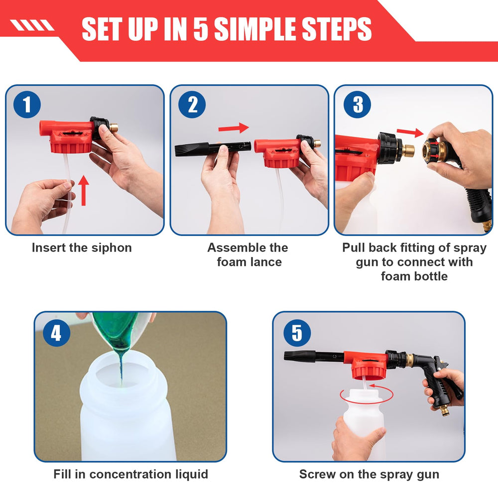 Siapupy rich foam output clings to car surface for easier cleaning