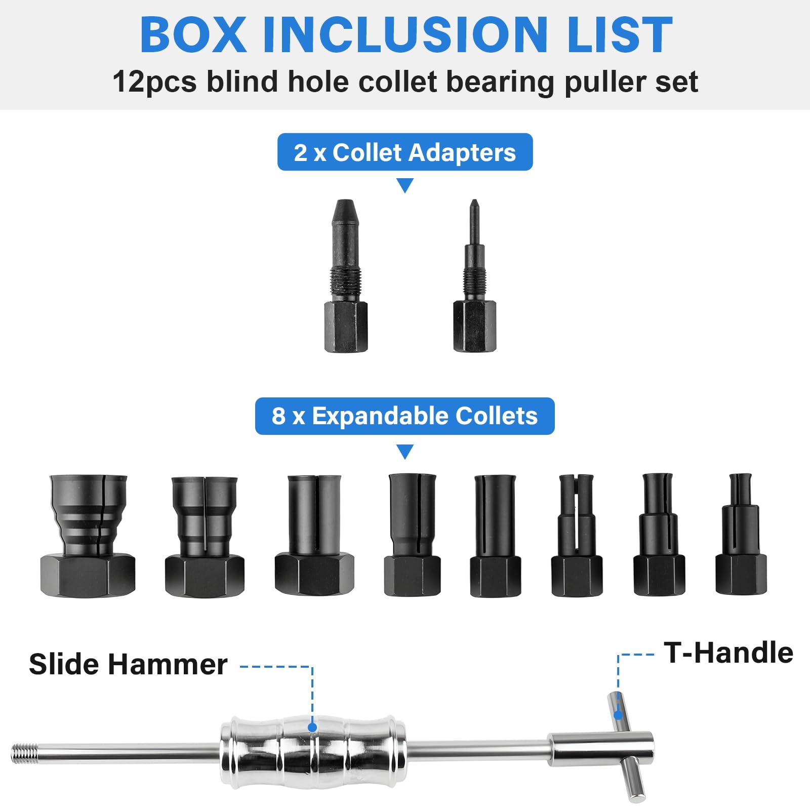 Siapupy 360mm slide hammer for controlled, clean bearing extractions.