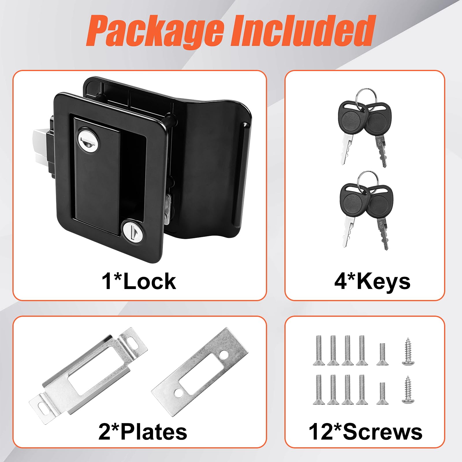 Siasky RV door lock installation step showing quick, tool-free setup.