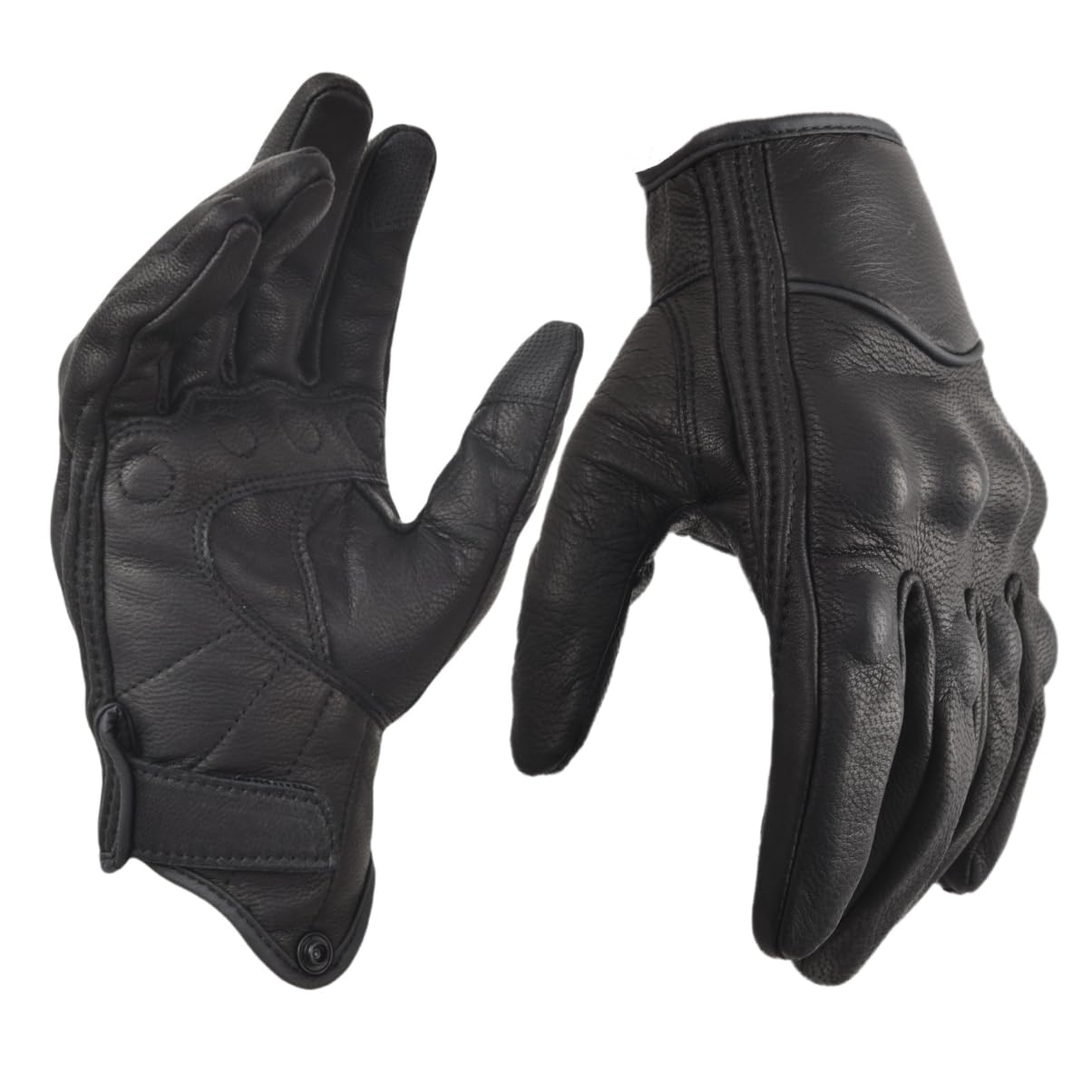 Sibewora men's gloves front view in premium goatskin leather for daily wear.