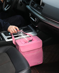 SIBOFUEGO side pockets leopard-pink organize small items for easy access.