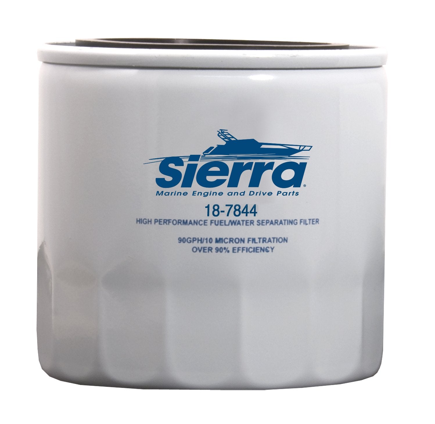 Sierra 18-7844 fuel filter top view compatible with Mercury Marine engines