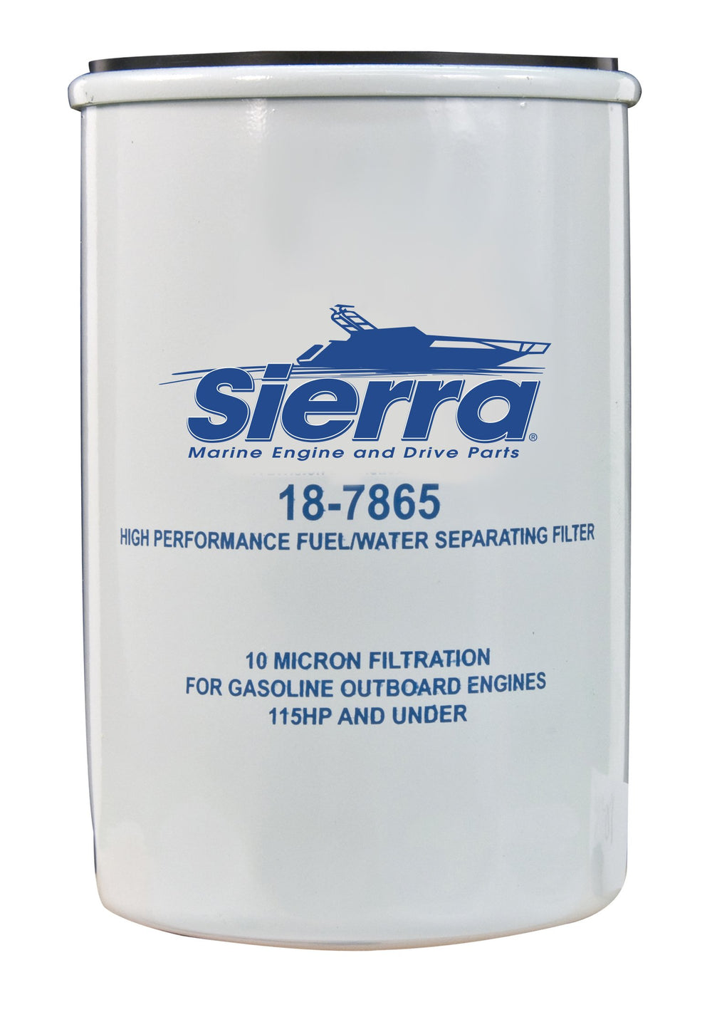 Sierra 18-7865 fuel filter front view enhances fuel cleanliness and engine protection.