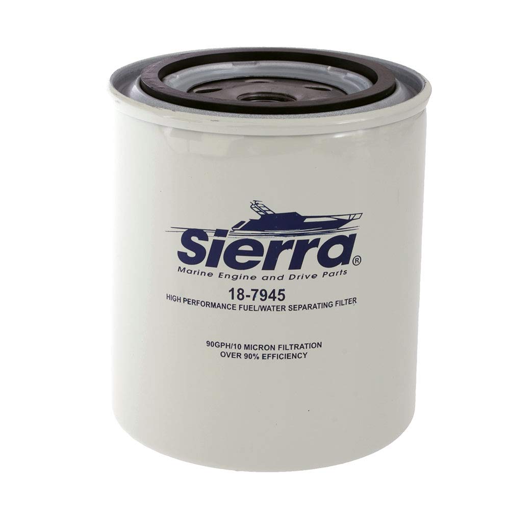 Front view of Sierra 18-7945 4-pack fuel water separator filter, protecting diesel systems.