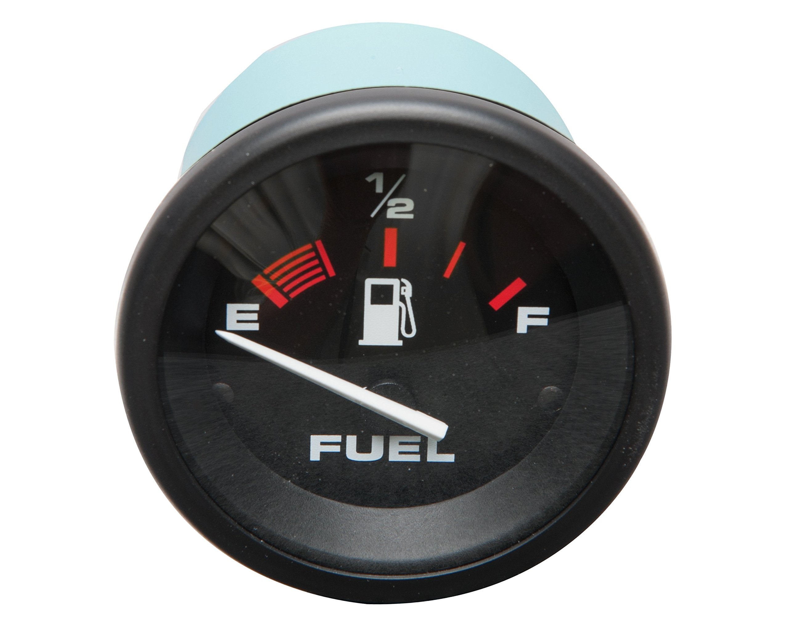 Sierra 57902P fuel gauge dial close-up shows crisp numerals for precise readings