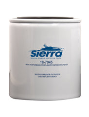 Sierra Teleflex 18-7945 fuel water separator filter close-up for cleaner fuel and smoother operation.