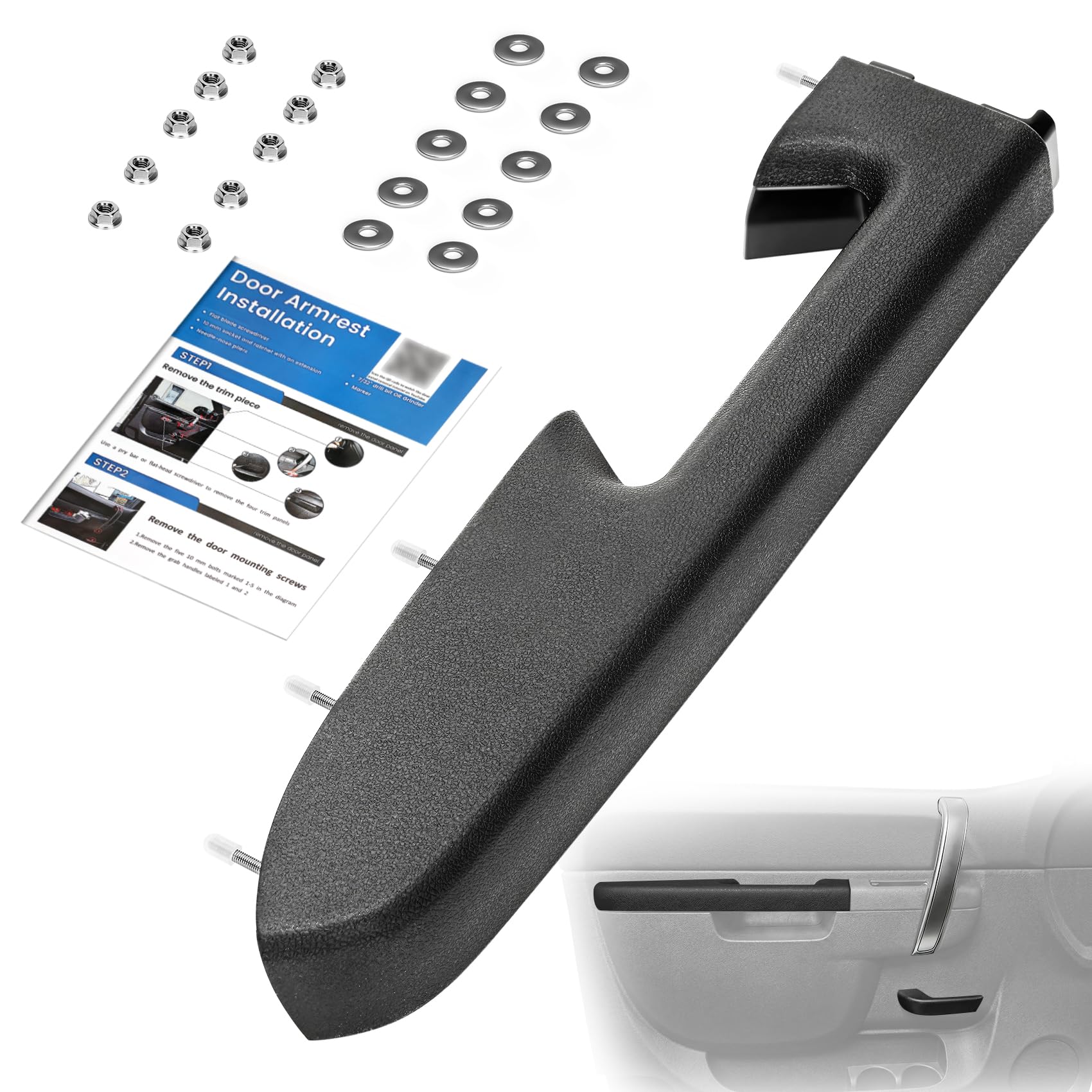 Sigfee armrest front-left assembly for 2010–2014 Chevy/GMC, secure fit and smoother door operation.