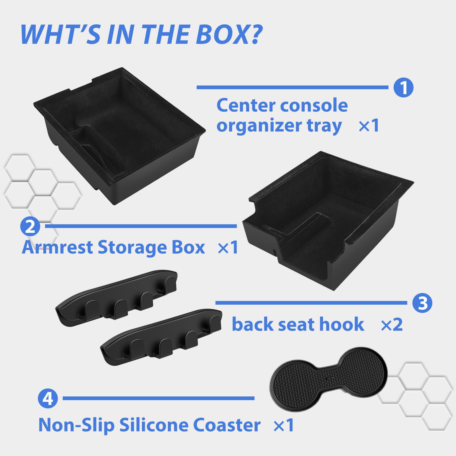 SIGLIN easy install interior accessory fits Model Y and Model 3 quickly