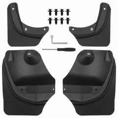 SIGLIN mud flaps for Tesla Model 3, front view, shields paint from spray
