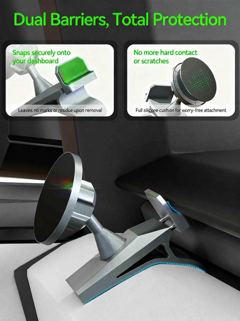 SiLiANK MagSafe compatibility enables quick attachment for compatible iPhones.