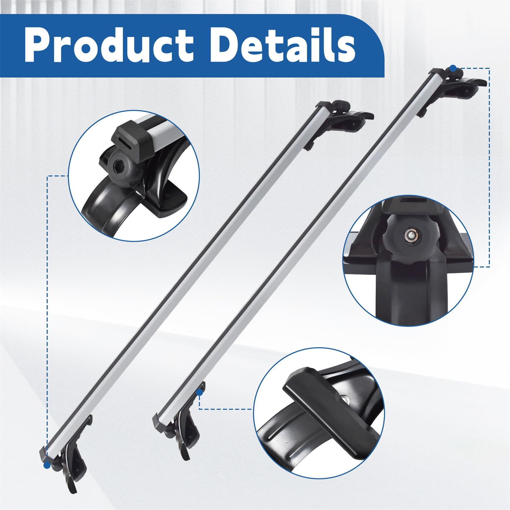 Silscvtt 120-130cm gutter spacing fits many four-door models.