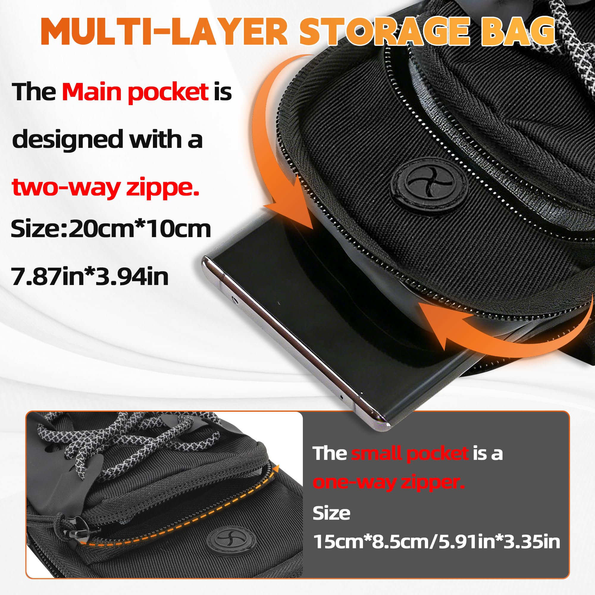 Silutrcn front bag adjustable strap and Velcro offer quick, secure installation.