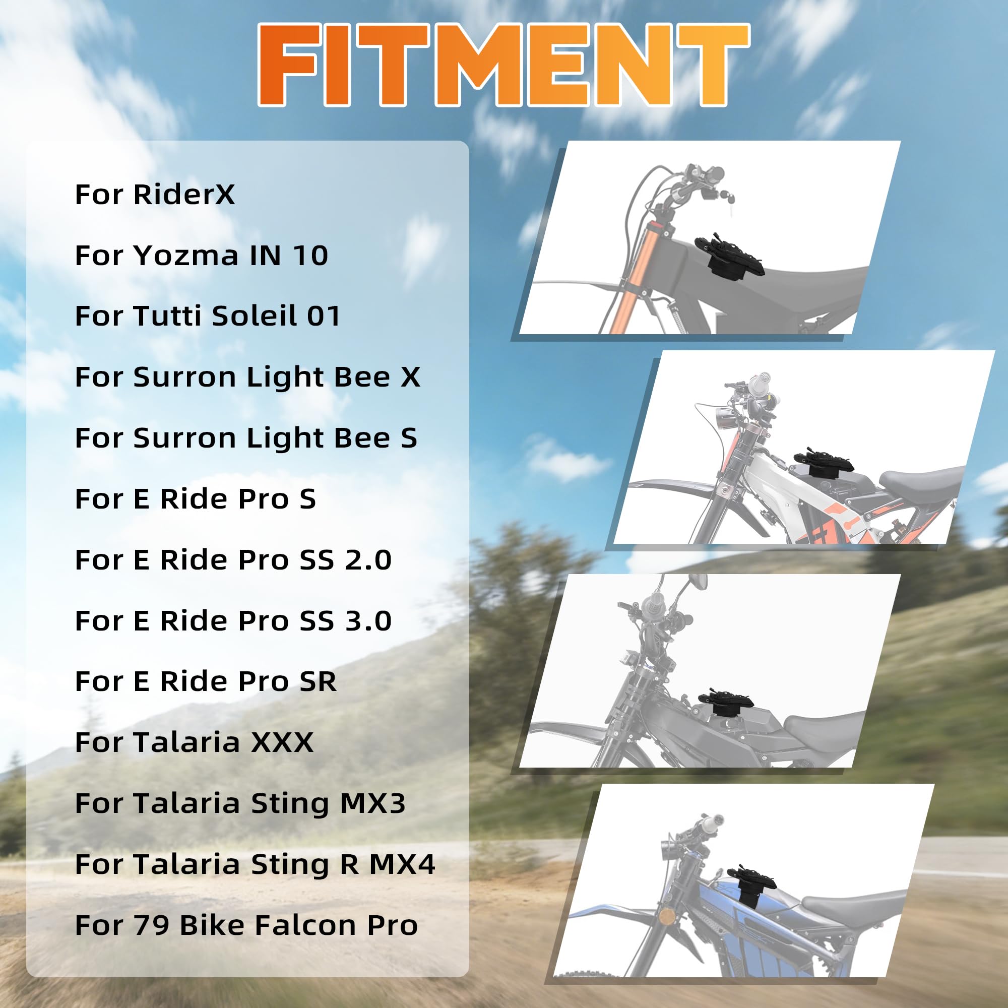 Silutrcn front bag two-pocket design keeps essentials organized during rides.