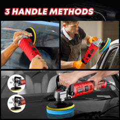 SILVEL buffer polisher with side handle for steady operation.