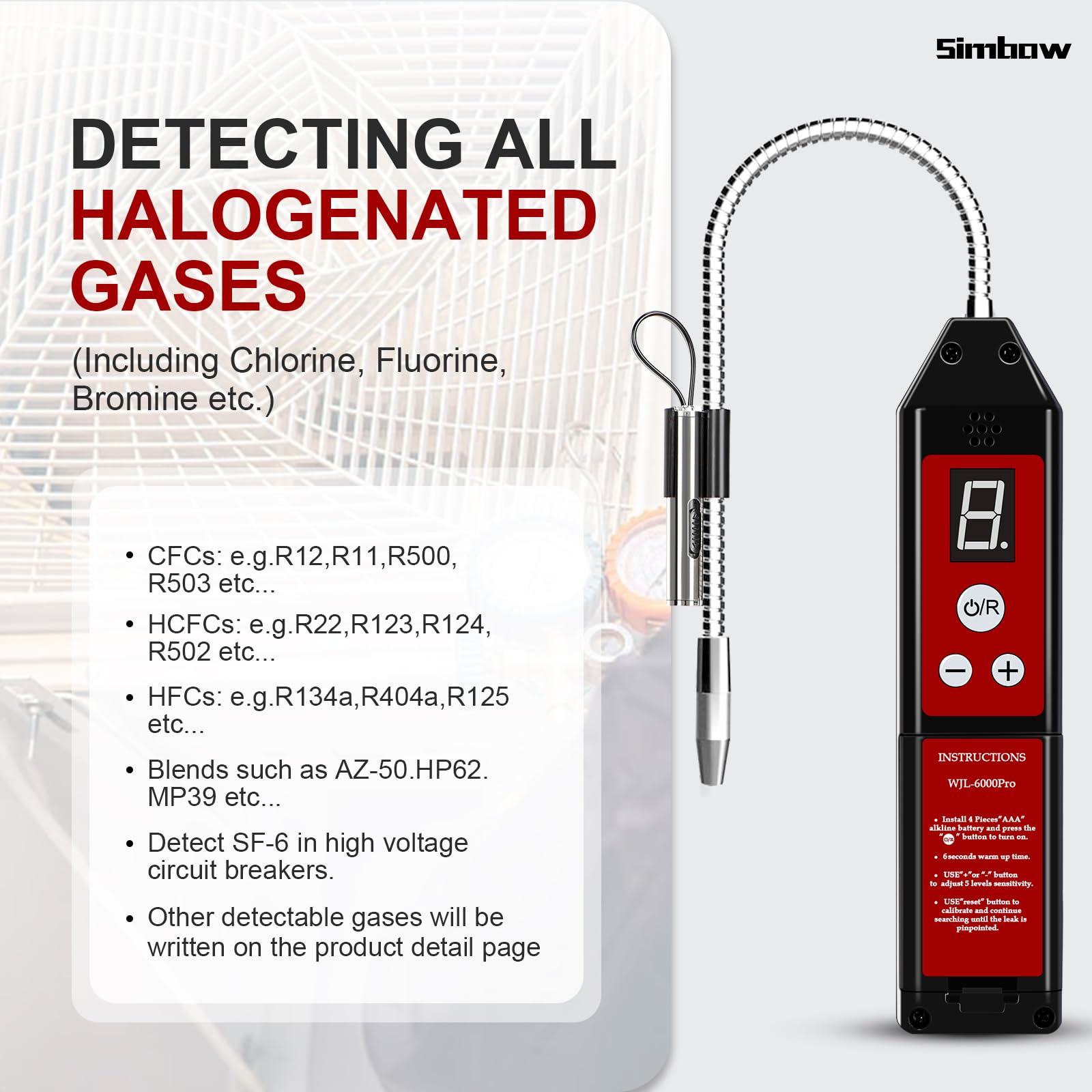 Simbow WJL-6000pro audible alarms intensify as leaks are detected.