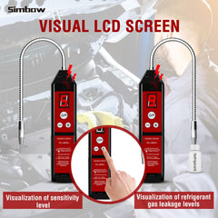 Simbow WJL-6000pro LCD display shows sensitivity and leakage levels clearly.