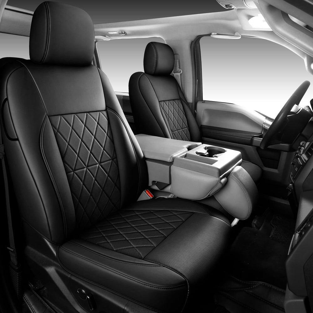 Simgoo F150 seat covers front pair protect seats from daily wear.