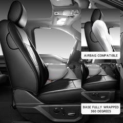 Simgoo F150 seat covers with fully enclosed headrests create a clean, cohesive look.
